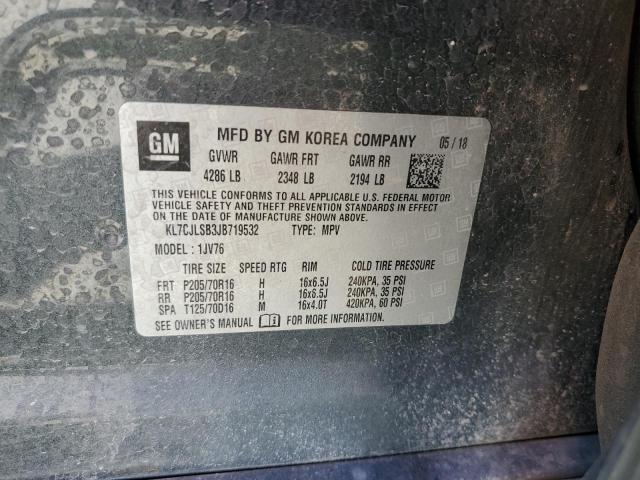 2018 CHEVROLET TRAX 1LT - KL7CJLSB3JB719532