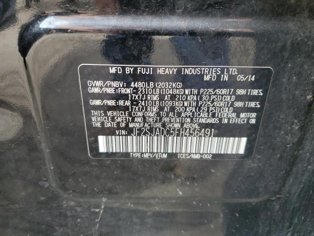 2015 SUBARU FORESTER 2 - JF2SJADC5FH456491