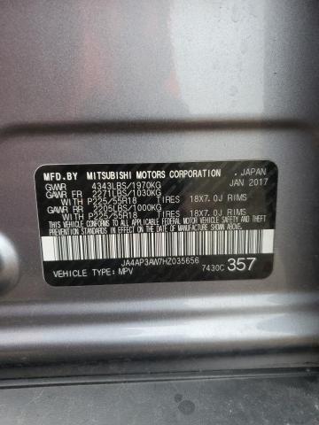 2017 MITSUBISHI OUTLANDER - JA4AP3AW7HZ035656