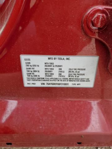 2025 TESLA MODEL Y - 7SAYGDEF6SF310891