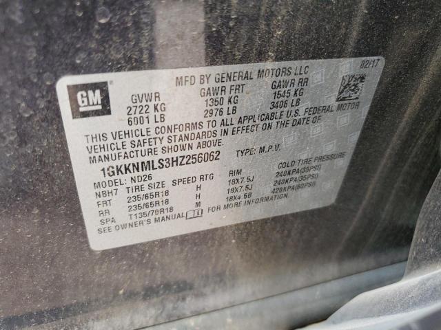 2017 GMC ACADIA SLT 1GKKNMLS3HZ256062