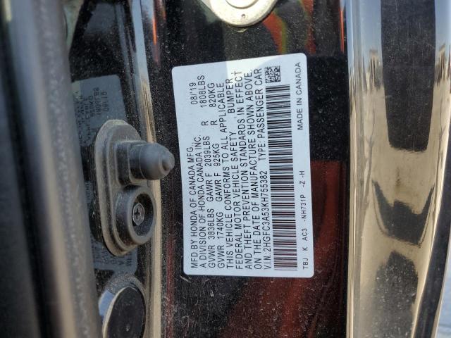 2019 HONDA CIVIC SI - 2HGFC3A53KH755382