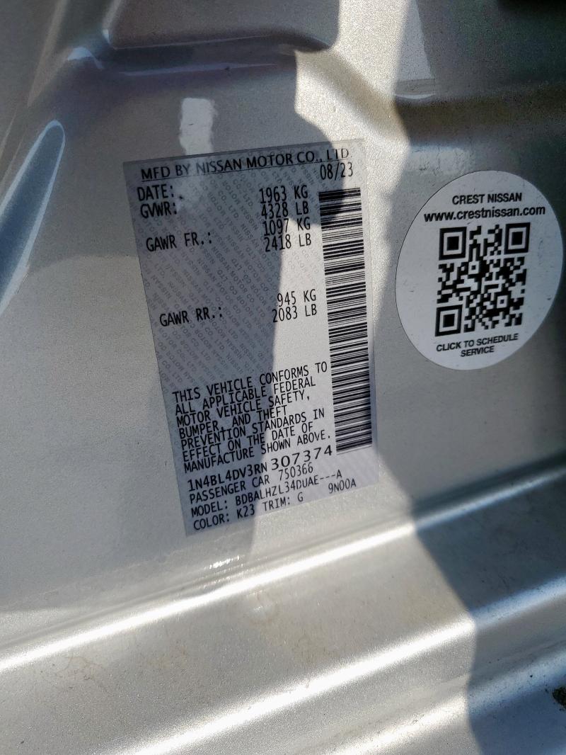 2024 NISSAN ALTIMA SV - 1N4BL4DV3RN307374