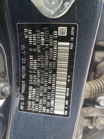 2018 HONDA CIVIC EXL JHMFC1F72JX024626