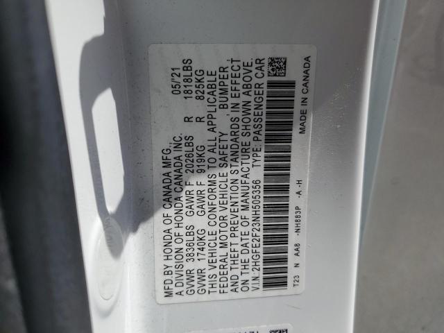 2022 HONDA CIVIC LX - 2HGFE2F23NH505356