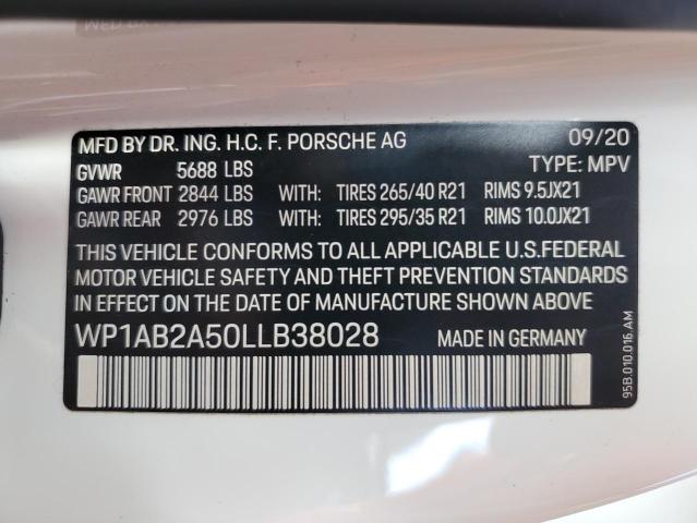2020 PORSCHE MACAN S - WP1AB2A50LLB38028