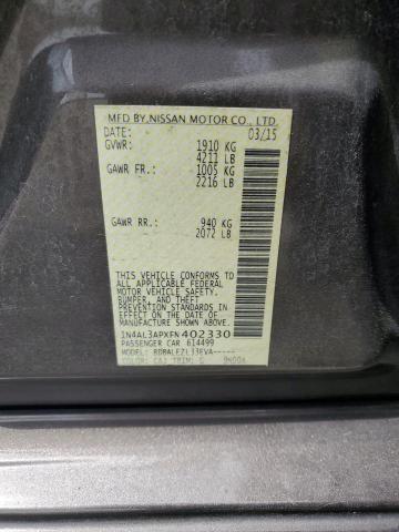2015 NISSAN ALTIMA 2.5 - 1N4AL3APXFN402330