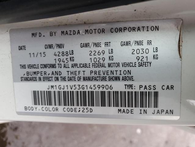 2016 MAZDA 6 TOURING JM1GJ1V53G1459906