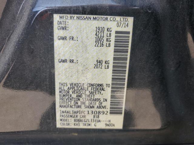 2015 NISSAN ALTIMA 2.5 - 1N4AL3AP1FC130892