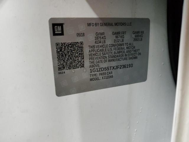 2018 CHEVROLET MALIBU LT - 1G1ZD5STXJF236193