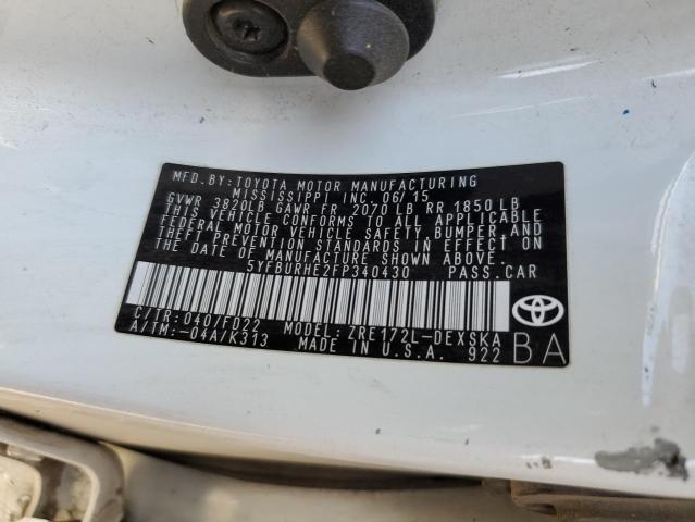 2015 TOYOTA COROLLA L - 5YFBURHE2FP340430