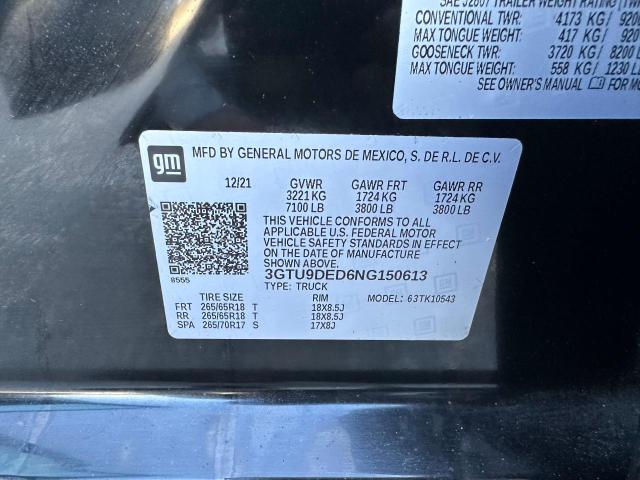 2022 GMC SIERRA LIM - 3GTU9DED6NG150613