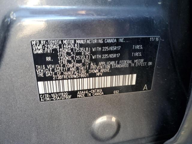 2017 TOYOTA RAV4 LE - 2T3BFREVXHW578601