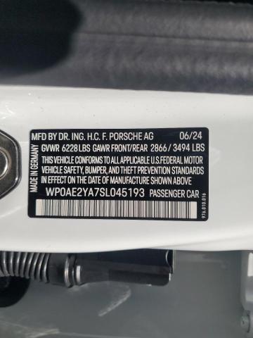 2025 PORSCHE PANAMERA 4 WP0AE2YA7SL045193