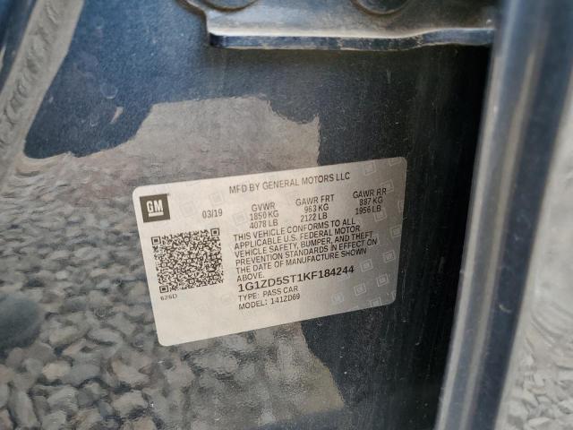 2019 CHEVROLET MALIBU LT 1G1ZD5ST1KF184244