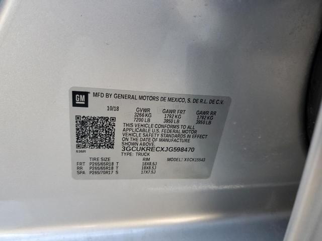 2018 CHEVROLET SILVERADO - 3GCUKRECXJG598470