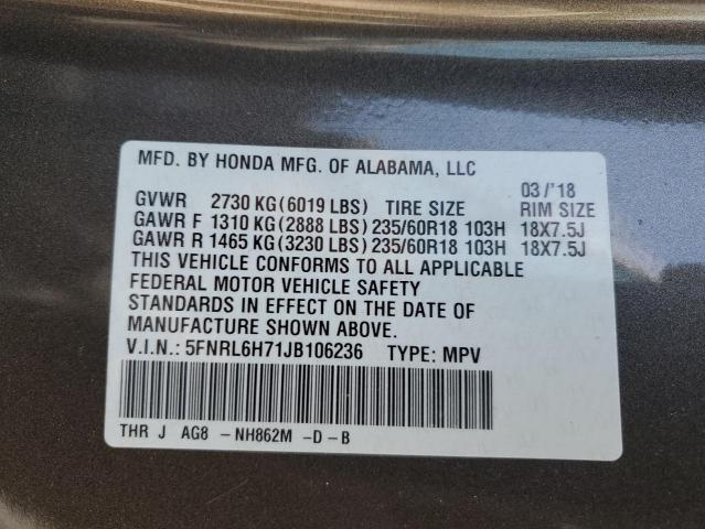 2018 HONDA ODYSSEY EX - 5FNRL6H71JB106236