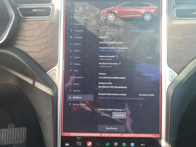 2016 TESLA MODEL X 5YJXCAE29GF008308