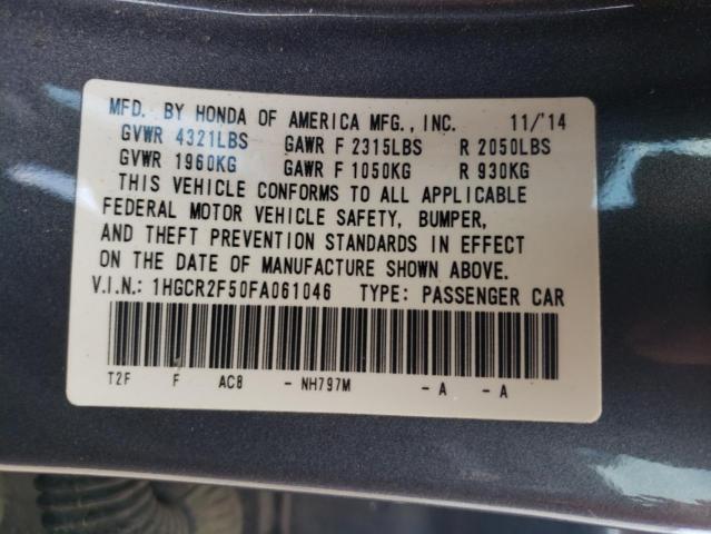 2015 HONDA ACCORD SPO - 1HGCR2F50FA061046