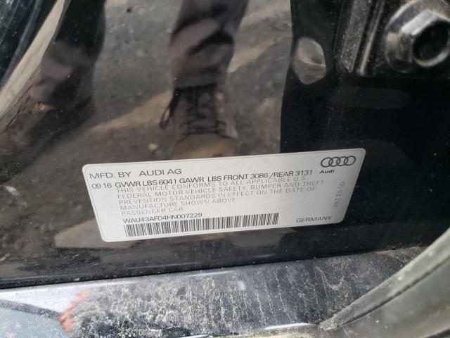 2017 AUDI A8 L QUATT WAU43AFD4HN007229