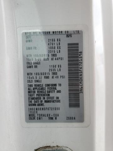 2015 NISSAN NV200 2.5S - 3N6CM0KN5FK721598