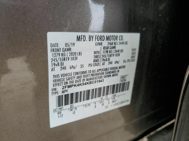 2019 FORD EDGE TITAN - 2FMPK4K94KBC01943