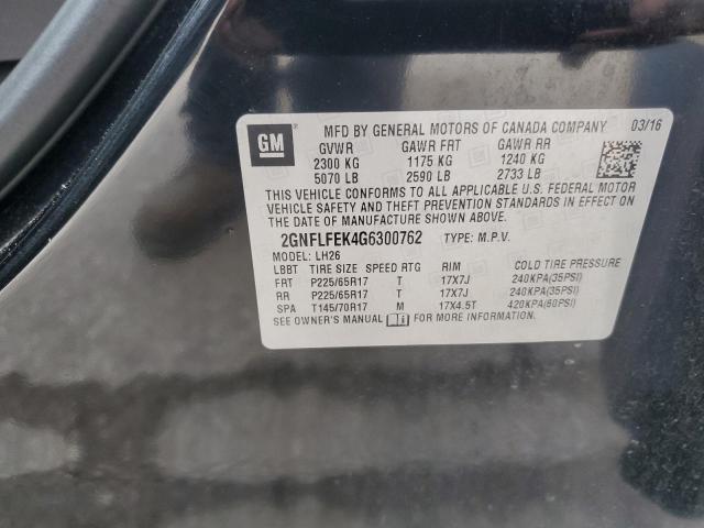 2016 CHEVROLET EQUINOX LT - 2GNFLFEK4G6300762