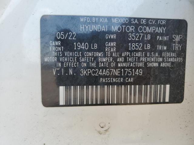 2022 HYUNDAI ACCENT SE - 3KPC24A67NE175149