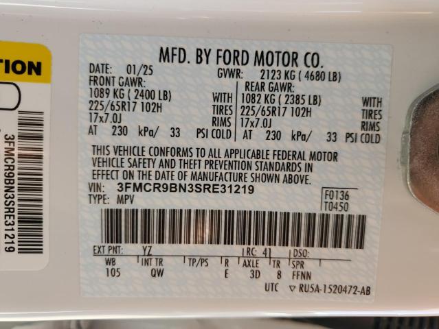 2025 FORD BRONCO SPO 3FMCR9BN3SRE31219