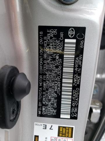 2018 TOYOTA PRIUS PRIM JTDKARFP0J3096159