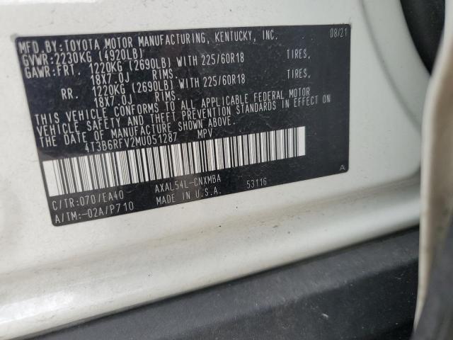 2021 TOYOTA RAV4 XLE P 4T3B6RFV2MU051287