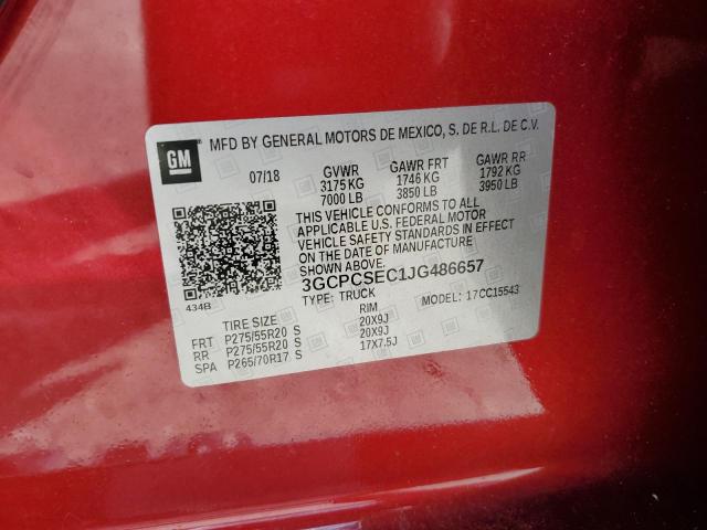 2018 CHEVROLET SILVERADO - 3GCPCSEC1JG486657