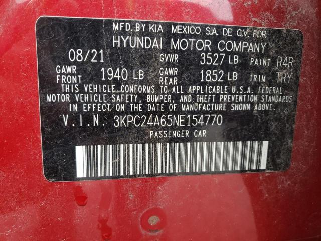 2022 HYUNDAI ACCENT SE - 3KPC24A65NE154770