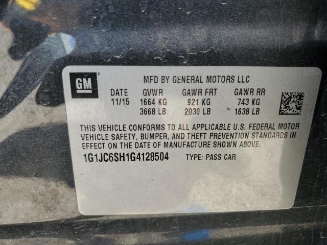 2016 CHEVROLET SONIC LT - 1G1JC6SH1G4128504