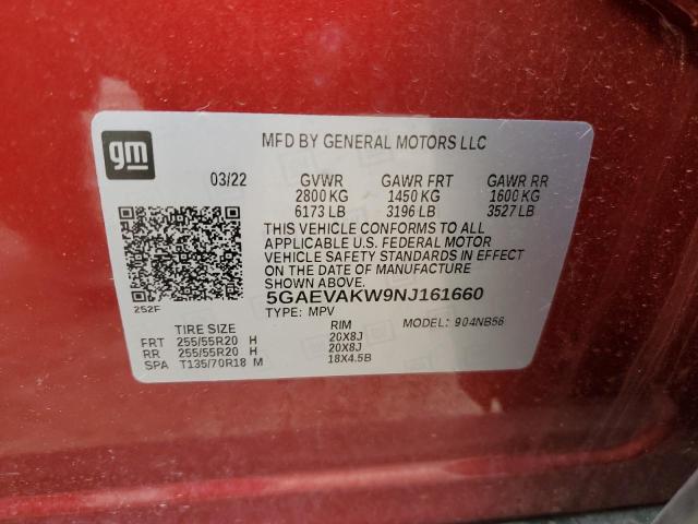 2022 BUICK ENCLAVE ES 5GAEVAKW9NJ161660