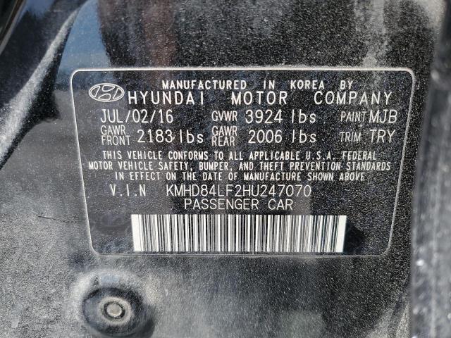 2017 HYUNDAI ELANTRA SE - KMHD84LF2HU247070