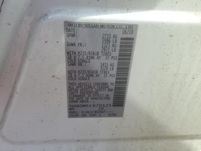 2018 NISSAN PATHFINDER - 5N1DR2MM9JC670125