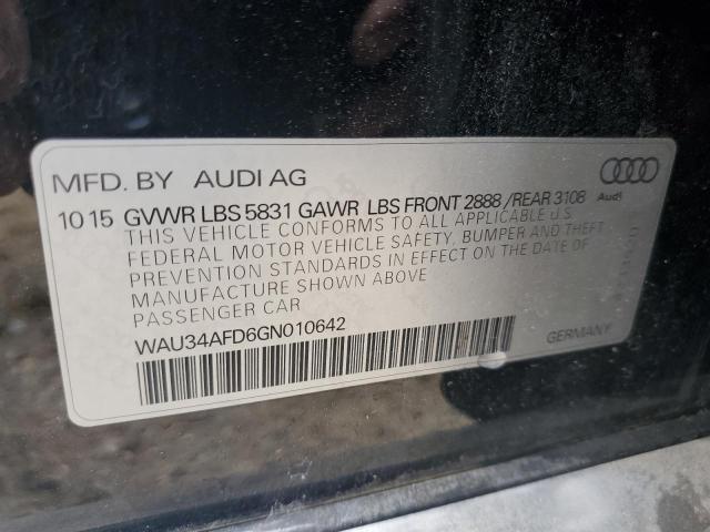 2016 AUDI A8 L QUATT WAU34AFD6GN010642