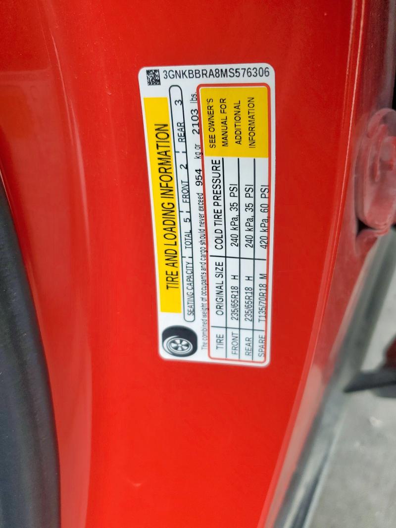 2021 CHEVROLET BLAZER 1LT - 3GNKBBRA8MS576306