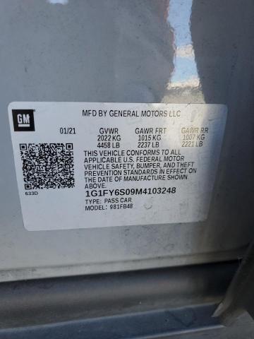 2021 CHEVROLET BOLT EV LT - 1G1FY6S09M4103248