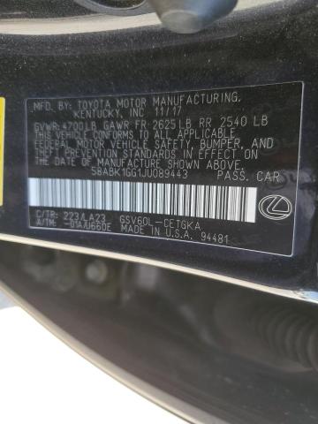 2018 LEXUS ES 350 58ABK1GG1JU089443