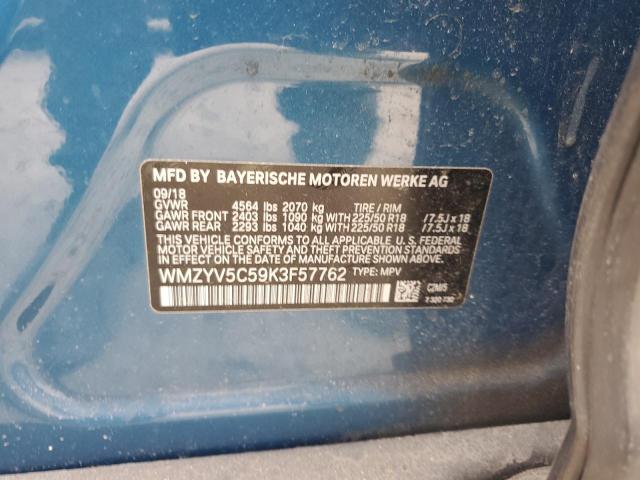 2019 MINI COOPER COU WMZYV5C59K3F57762