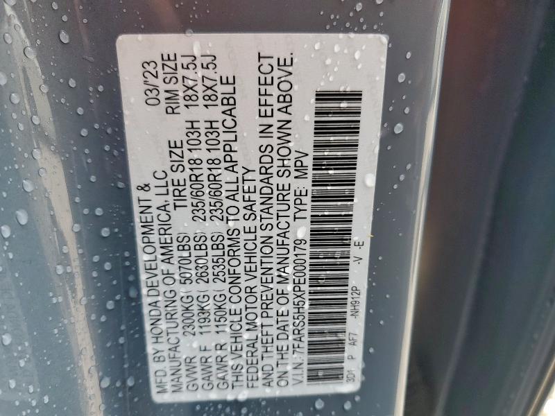 2023 HONDA CR-V SPORT 7FARS5H5XPE000179