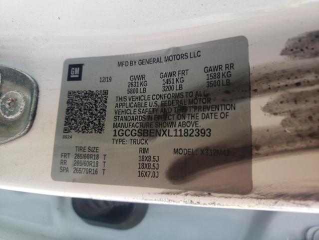 2020 CHEVROLET COLORADO - 1GCGSBENXL1182393