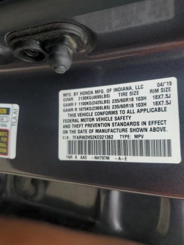 2019 HONDA CR-V EX 7FARW2H52KE021362