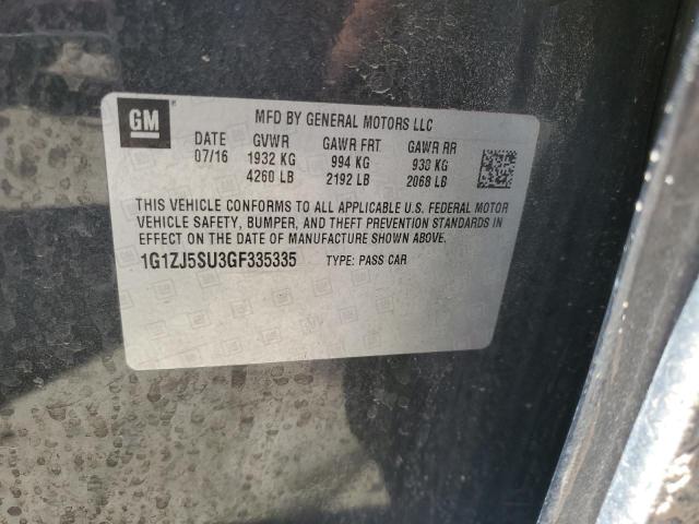2016 CHEVROLET MALIBU HYB 1G1ZJ5SU3GF335335