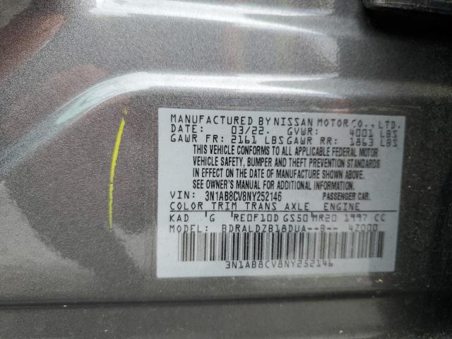 2022 NISSAN SENTRA SV - 3N1AB8CV8NY252146