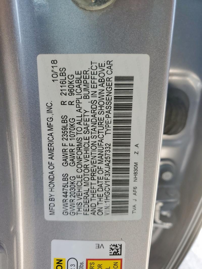 2018 HONDA ACCORD SPO - 1HGCV1F3XJA257332