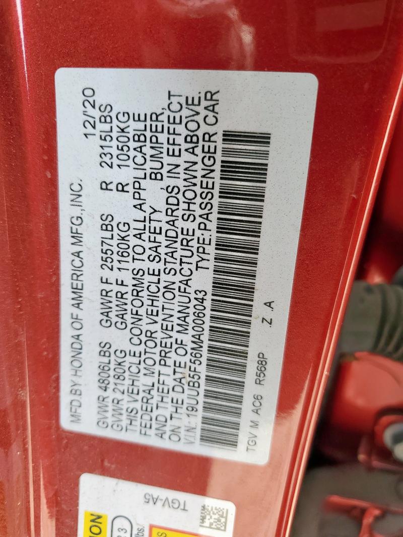 2021 ACURA TLX TECH A - 19UUB5F56MA006043
