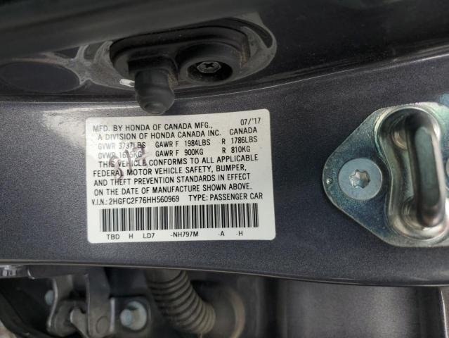 2017 HONDA CIVIC EX - 2HGFC2F76HH560969